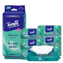 Tempo Antibakteriniai Drėgni Servetėlės [8 pieces * 6 packs] Portable