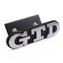 3D metalinės priekinės grotelės GTD logotipas GTD-Silver（Grille）