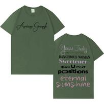 2026 Singer Ariana Grande Fashion Album Tour Tshrit Hipster Men Women Short Sleeve Tshrits Cozy Aesthetic Casual Tops Streetwear S