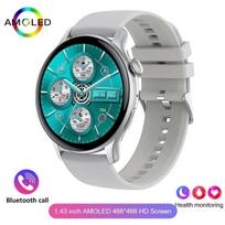 LUCKY START Išmanusis laikrodis Moterys Vyrai Bluetooth Skambutis Visada rodomas laikas Širdies ritmas Sportas Sveikatos Laikrodis IP68 Neperšlampamas muzikos išmanusis laikrodis Silicon juoda