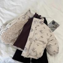 Žieminis mergaičių parkas gėlių rašto ilgomis rankovėmis kūdikių mergaičių viršutinis drabužis paltas laisvas pašiltintas šiltas vaikiškas mergaitės sniego kostiumas 100cm pilka
