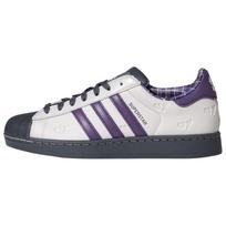Adidas Originals Superstar 2 Skateboard Shoes Unisex White Dark Purple KH8023 41⅓
