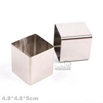 2 coliai 4,8*4,8*5 cm mini kvadratinis nerūdijančio plieno mažas žiedas pyragui, ananasų kepiniui, šokoladiniam musui, tešlos pjaustytuvas kepyklai