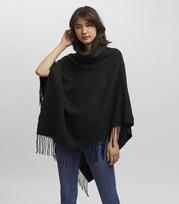 Vero Moda moteriškas pončo apsiaustas 10253817*01, juoda, Universalus