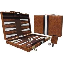 Nešiojamas backgammon stalo žaidimų rinkinys su kompaktišku sulankstomu dizainu ir rankena. Ideali kelionių pramoga 1