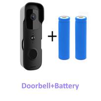Tuya Smart Home Video durų skambutis WiFi lauko belaidis EU kištukas vandeniui atsparus IP65 baterija domofono garsiakalbis telefono kameraA option 1 balta