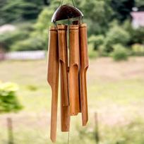 Bambuko vėjo varpeliai Big Bell Craft rankų darbo patalpose ir lauke pakabinamas vėjo varpelio kambario namų dekoravimas medžio rudos spalvos
