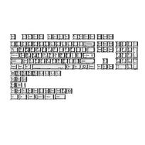 Minimalist Themed 136 Key PBT Keycap Set For Mechanical Keyboards Offering Comfort And Styles Translucent Keycap Design gray