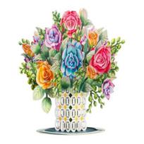 Yousheng Pop-Up Wildflower Valentine's Card 3D Paper Flower Bouquet Greeting Card Foldable Romantic Floral Cards for Birthday Mother's Day Anniversary C