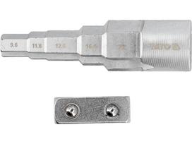 Raktas pakopinis | su adapteriu | 9.6 / 11.6 / 12.7 / 16.4 / 21 mm (YT-03319)