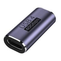 Type-c 4.0 Adapter C Female To C Female Converter 40gbps Pd100w Fast Charging Connector For C female to C female straight