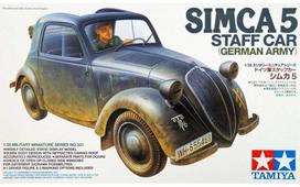 Tamiya Simca 5 štabo automobilis 1/35, Vokiečių armija, plastikinis modelis
