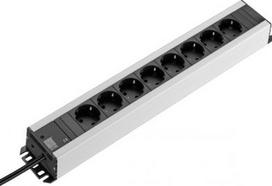 DK-TS Socket strip, CEE 7/3 (type F), 8-way, 230 V, 16 A, LHD: 7000630 | 4028177438569