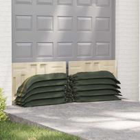 Maišai su smėliu 100 pcs Tamsiai žalia 100 x 25 cm HDPE
