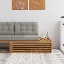 Lauko galinė sofa 3 Vienetas Natūrali 115 x 83 x 73 cm