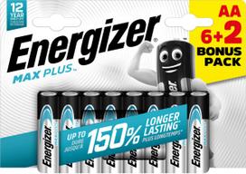 Energizer battery Max Plus Alkaline AA CHP8 6+2