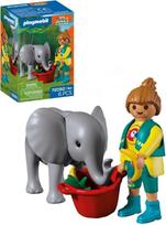 Playmobil - Zoo: Baby Elephant and Zookeeper (72092)