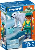 Playmobil - Zoo: Polar Bear and Zookeeper (72090)