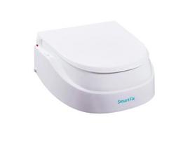 DIETZ SmartFix reguliuojamas tualeto sėdynės paaukštinimas be porankių, 8-15cm, baltas