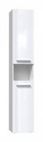 Bathroom cabinet NEL III 31x30x174 cm, white, glossy