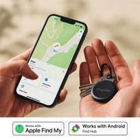 Chipolo LOOP Rechargeable Bluetooth Tracker with Silicone Loop for iOS & Android, Charcoal