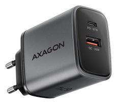 AXAGON ACU-PQ67 GaN sieninis įkroviklis, 67W, USB-C, USB-A, PD 3.0, PPS, QC 4+, pilkas