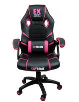 Žaidimų kėdė Extreme EX Pink su supimo funkcija ir žaidimų ratukais