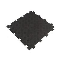 PVC grindų danga „Diamond”, 50 x 50 x 0.8 cm, juoda
