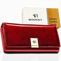 Natūralios odos piniginė moterims Rovicky, raudona
