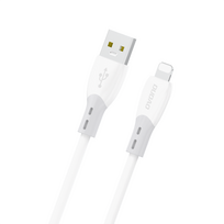 Dudao L25SL 30W USB-A - Lightning kabelis su minkštu silikonu 1m - Balta