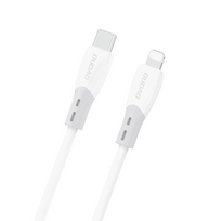 Dudao L25SX 30W USB-C - Lightning laidas su minkšta silikono apykakle 1m - Balta