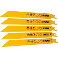 Atbulinio pjūklo geležtė DEWALT 203mm 14TPI Bi-Metal Blade 5pcs