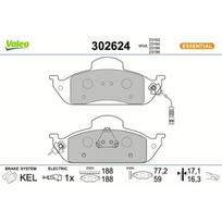 Diskinių stabdžių kaladėlių komplektas VALEO 302624