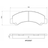 Diskinių stabdžių kaladėlių komplektas BREMBO P 83 198