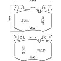 Diskinių stabdžių kaladėlių komplektas BREMBO P 94 001