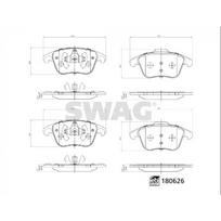 Diskinių stabdžių kaladėlių komplektas SWAG 33 10 7796