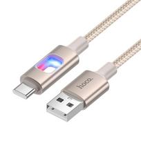 LED Cable USB A to USB C Hoco 3A 1.2 m U144 white