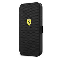 FERRARI FESPEFLBKP12MBK iPhone 12/12 Pro 6.1" black book On Track Perforated