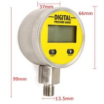 LCD skaitmeninis manometras Alyvos slėgio hidraulinis matuoklis Slėgio bandymo matuoklis 3V 250BAR/25Mpa Dujoms Vandeniui Aliejui 1PCS