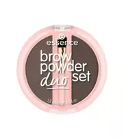 Essence Duo Set, Matte, Eyebrow Powder, 03, Dark, 1.8 g