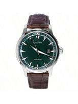 Citizen NK0001-25X Vyriškas automatinis mechaninis laikrodis „Kuroshio '64“ Azijos riboto leidimo su rudu odiniu dirželiu žalia