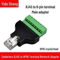 RJ45 į 8 kontaktų gnybtų tinklo kabelio adapteris Male