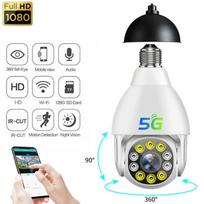 1080P 360° WiFi belaidė stebėjimo kamera RC naktinio matymo automatinė kūno sekimo signalizacija, 8x skaitmeninis priartinimas, apsauginis kūdikio monitorius NO TF CARD