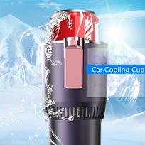 DC 12V Car Heating Cooling Cup 2-in-1 Car Office Cup Warmer Cooler Smart Car Cup Mug Holder Tumbler Cooling Beverage Drinks Cans juoda