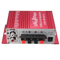 HY2001 12V Mini Hi-Fi Automobilinis stereo stiprintuvas 2 kanalų garso stiprintuvas Garsas RCA/DVD/MP3 Motociklui Namams raudona