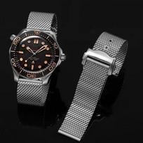 For Omega 007 Milan laikrodžio dirželis jūrų arkliukas 300 nepriekaištingas mirtis Observatorija rabarbaras bitė plieninė apyrankė 20mm Laikrodžio dirželiai 20mm sidabras