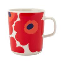 Marimekko Puodelis Baltas/Raudonas OIVA/UNIKKO 2,5 dl baltas raudonas Puodelis Šiaurietiška virtuvės indai