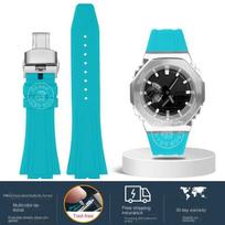 Skirta Casio G-SHOCK GA-2100 GA-2110 Minkštas guminis laikrodžio dirželis GM-5600 GA2100 GM2110 Greito atsegimo silikoninis laikrodžio dirželis Vyriškas apyrankė 16mm