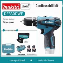 Makita DF330DWE 12V Akumuliatorinis gręžtuvas/suktuvas Rinkinys CN kištukas (adapteris įtrauktas)