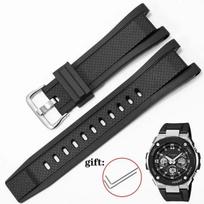 Skirta Casio G-Shock GST-W120L S130L S310 B100 GST-W100G Vyriškas Guminis Apyrankės Dirželis GST Serija 26mmX14mm Silikoninis Laikrodžio Dirželis 26-14mm gray
